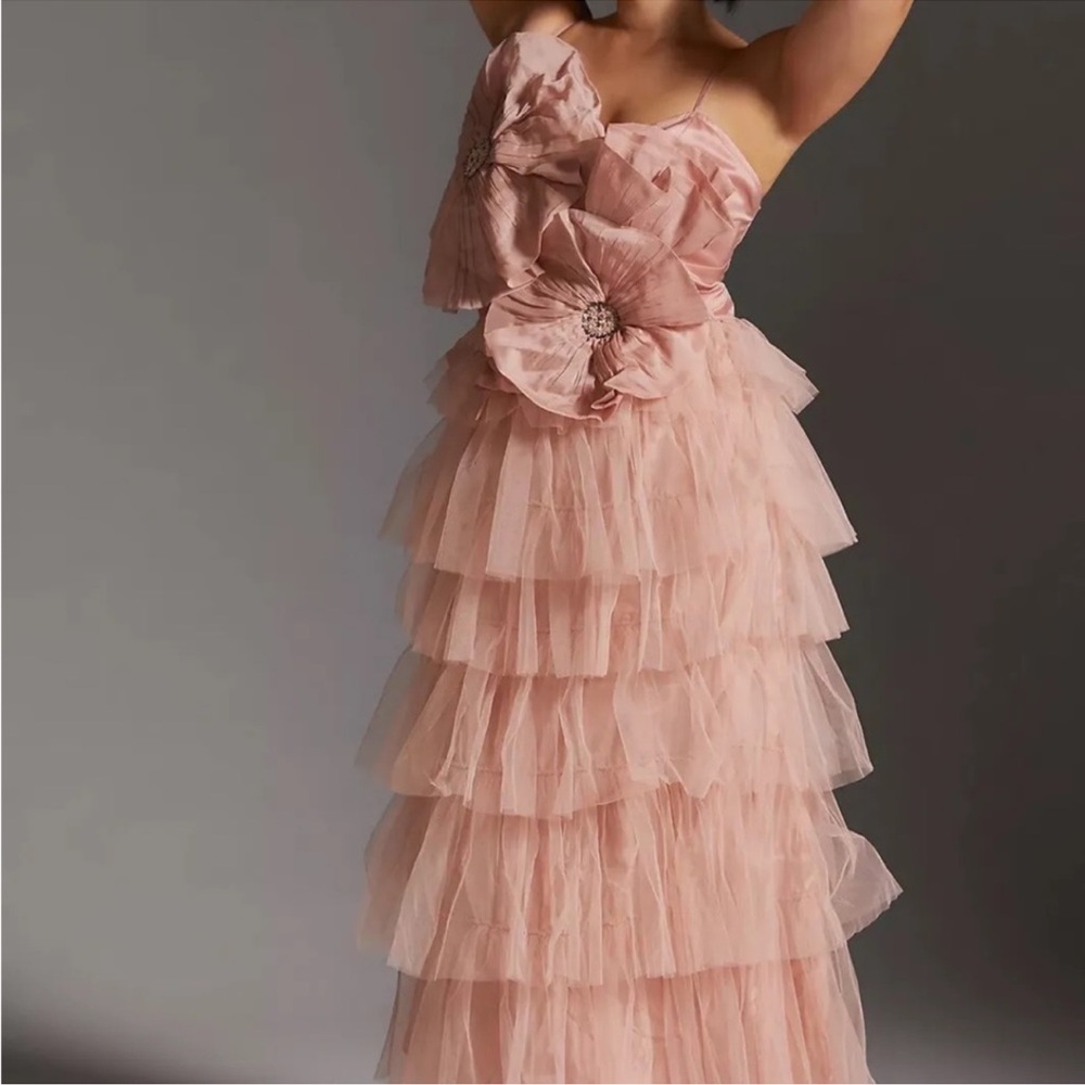 NWT Anthropologie Kavita Bhartia Pink Layered Dress